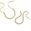Wholesale Women - Classic Style / 18K Gold 304 Stainless Steel High Gloss Pearl Blade Chain Necklace Combination Geometric Handmade Chain