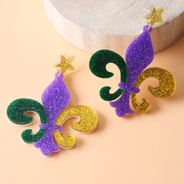 oly-dc865ff463cd26d16411a13c97341b35 Wholesale Exaggerated Three-color Carnival Lobster Clown Hat Mask Earrings Fashion