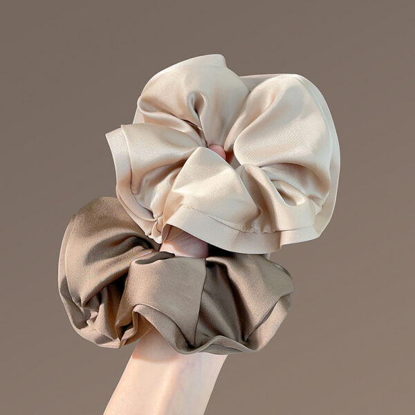 Wholesale High-grade Satin Large Intestine Hair Ring French Cream Headline Light Luxury Silk Hair Accessories Ponytail Hair Ring