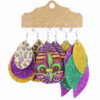 oly-dcc4dcfe50446655a1a8136be0298bab Wholesale Carnival earrings multi-layer sequins water droplets leopard leather earrings set