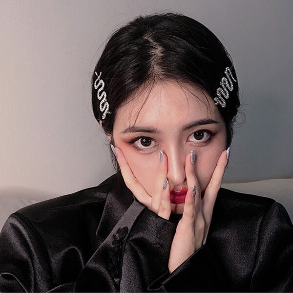 Wholesale high-end temperament side hairpin series ins trendy Internet-famous light luxury full diamond duck bill clip top clip hair accessories