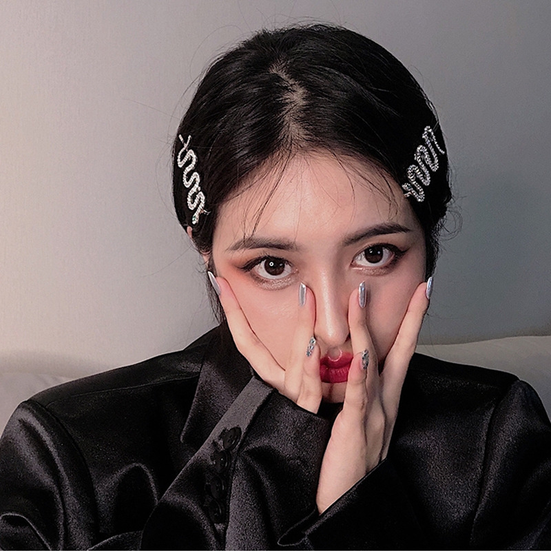 Wholesale European and American high-end temperament side hairpin series ins trendy Internet-famous light luxury full diamond duck bill clip top clip
