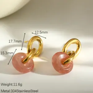Lilac Natural Stone Earrings