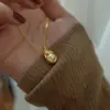 Wholesale Water Droplets 304 Stainless Steel Elegant Pendant Necklace