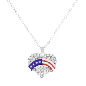 09 White K Rhinestone Heart 3477