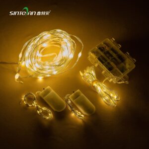 Wholesale Xinte 'an Christmas Tree Light String Warm White Lighting LED Low Pressure Light Anti-Electric Shock Button Battery Copper Light Christmas Light