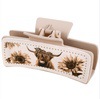 10-5 square pu leather yak chrysanthemum white leather milk coffee