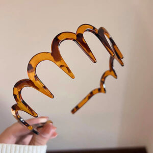 Hedgehog hairband [bright brown leopard]]
