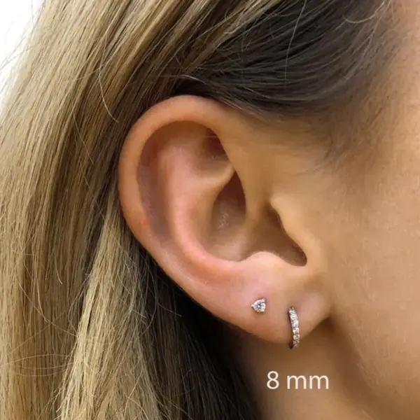 Wholesale Fashion Round Brass Inlay Zircon Hoop Earrings 1 Pair