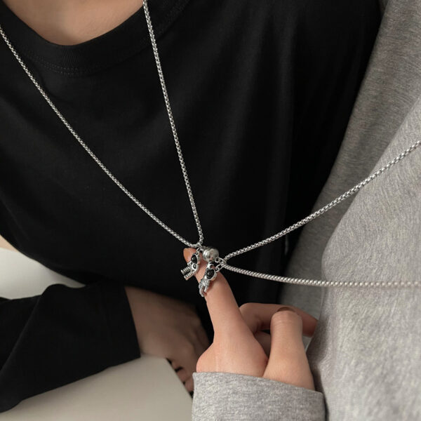 oly-dd55803d8ab74de2afc55ed1389aba54 Wholesale Astronaut Necklace Couple Pair of Cool Women Trendy Men ins Style Personality Pendant Long-distance Love Valentine's Day Gift