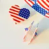 Wholesale American Flag Hair Claws For Women, Acrylic Hairpin Accessories Featuring Independence Day Design