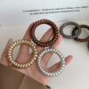 Wholesale High-Elastic Phone Cord Hair Ties, Seamless Hair Ties, Women's Large Balls, Scalp Tendons, Ponytail Hair Accessories