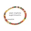 Wholesale 18K Gold Plated Copper High Color Retention Full Diamond Design Colorful Claw Setting Zircon Rectangular Mixed Color (Jewelry Metal Contrast) Fold