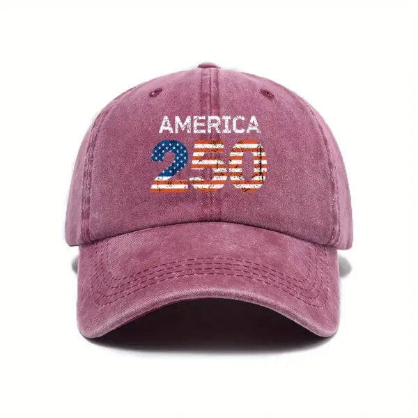 Wholesale Unisex Breathable Cotton Baseball Cap With Printing Pattern, Perfect For Independence Day Celebrations