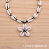 oly-dd867a136a38faa2303b5c1390396d26 Wholesale fashion exaggerated necklace demon eyes shell pendant summer holiday style necklace retractable jewelry women