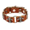 Wholesale Men's Customizable Vintage Genuine Leather Bracelet Multifunctional Handmade Geometric Business Accessory