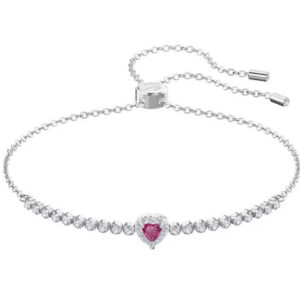 White gold love red diamond bracelet