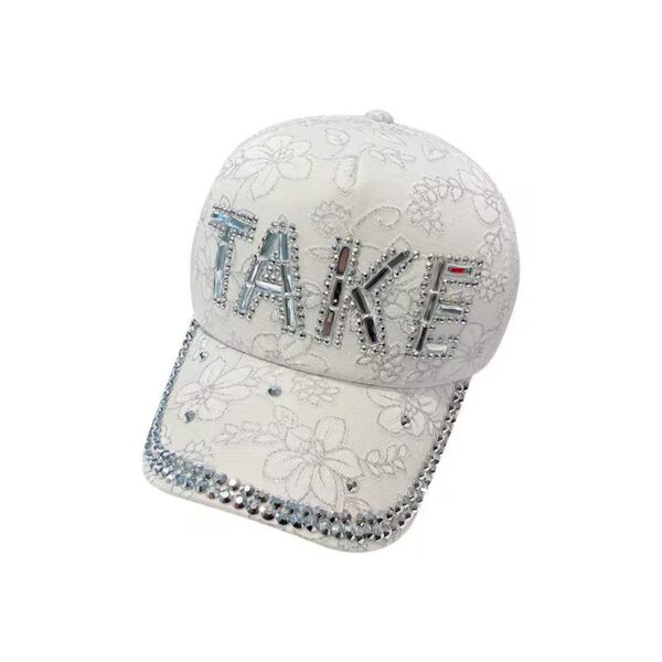 oly-dd950fb1c3a0d2a34e263520b4d1566e Wholesale Hat Peaked Cap Women's Face-Showing Small Spring and Summer Rhinestone Baseball Cap Summer Letter Sun Hat Korean Style Sun Protection Hat