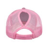 oly-dd9e66dad1c1fcedcb09cb58f6dbddec Wholesale Spring and summer multi-color bright pink ponytail baseball cap ponytail net cap B723