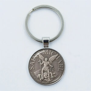 Wholesale Creative Archangel Michael Time Gem Keychain Bag Car Key Pendant