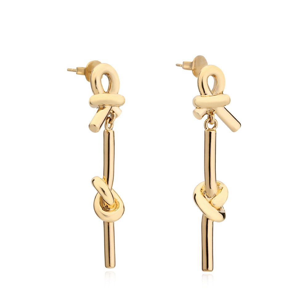 Wholesale Earrings South Korea elegant 2021 new creative knotted earrings retro valentine's day Amazon cross-border hot sale
