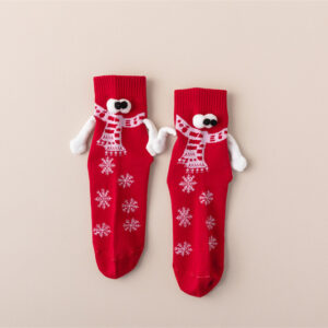 Type f-red sock scarf / Naked socks (if you need packaging, please contact customer service)
