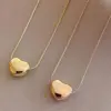 Wholesale Heart Shape Necklace For Women With 18K Real Gold Plated 304 Stainless Steel Featuring PVD Vacuum Plating And Electroplated Gold Finish
