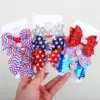 Wholesale Cartoon American Independence Day Hair Accessories Set Heart-shaped Bow Hair Clip Onion Powder Festival Hair Accessories