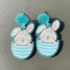 Wholesale Easter egg earrings earrings female personality simple floral rabbit acrylic earrings earrings