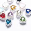 Wholesale Alloy Crystal Western Princess Series Straight Hole Multi-color Optional Aperture 2.0mm Diy Mobile Phone Chain Bag Chain Pen