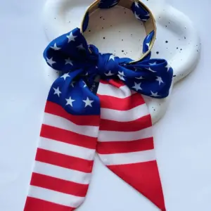 Blue and White Heart-shaped USA Flag