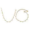 Wholesale Ion Plating (IP) Real Gold Plated 18K Gold Round 304 Stainless Steel IG Style Elegant French Style Waterproof Non Tarnish Jewelry Set