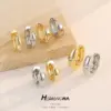 Wholesale Geometric Copper Earrings For Women With 14K Real Gold Plating And Zircon Inlay