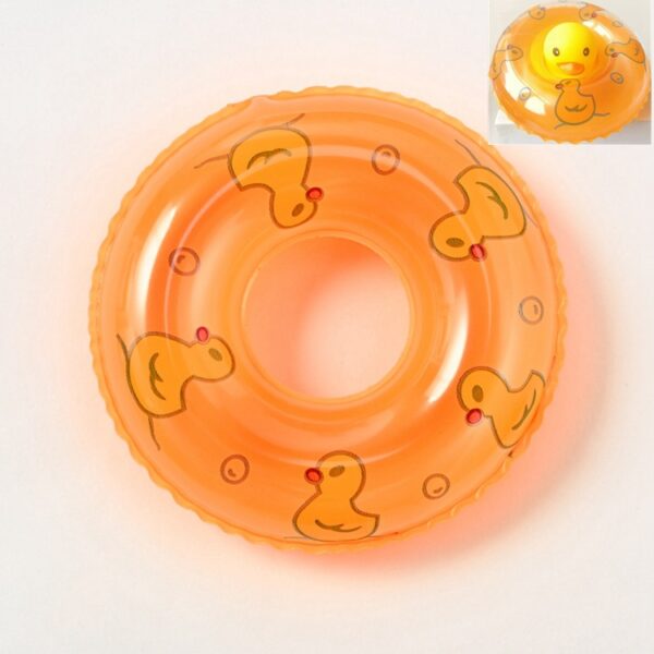 Wholesale No.8 inflatable mini swimming ring milk tea shop donut small swimming ring baby bathing swimming ring toy accessories