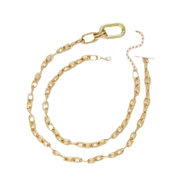 oly-de2f6e9e3ca856f720fe1b7ce364d472 Wholesale jewelry chain metal necklace female sexy girl clavicle chain two-piece set factory