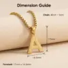 Wholesale Waterproof Non Tarnish Letter Necklace For Women With 18K Real Gold Plated 304 Stainless Steel And PVD Coated Box Chain