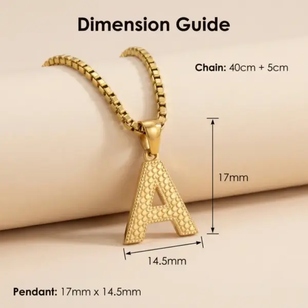 Wholesale Waterproof Non Tarnish Letter Necklace For Women With 18K Real Gold Plated 304 Stainless Steel And PVD Coated Box Chain