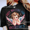 oly-de4f2ef9e07d8beaf26ae31eac984d84 Wholesale women's T-shirt summer round neck plus size clothes Valentine's Day retro little angel short sleeve