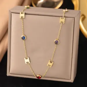 【QYH1021】Arc De Triomphe Necklace / Gold