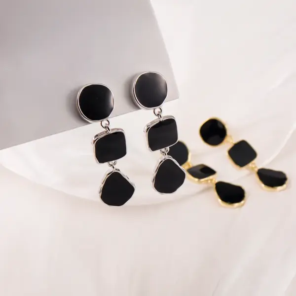 Wholesale 1 Pair Modern Style Square Copper Drop Earrings