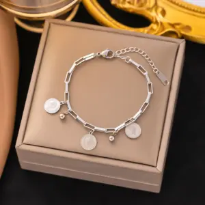 9 [Ae46] Female Ace Bracelet / Steel Color