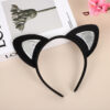 oly-de7a7b0f0aa8308085bd43b4f579021c Wholesale Black Cat Ear Headband Short Plush Cat Girl Headband Performance Headwear Halloween Decoration Supplies
