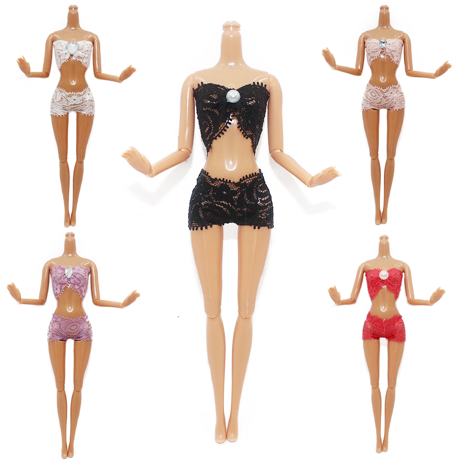 Wholesale New Suitable for 30cm Six-point Doll Dress 6-point Lace Underwear Bra Underwear Dress Dress