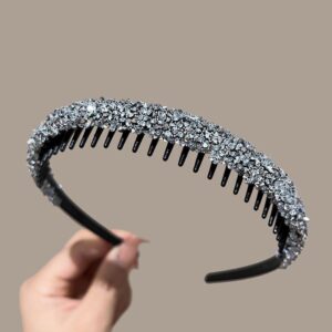 Rhinestone headband [silver]]