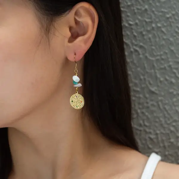 Wholesale Titanium Steel Diamond Earrings For Women Unique Design Stainless Steel Stud Earrings Geometric Rose Gold Plated