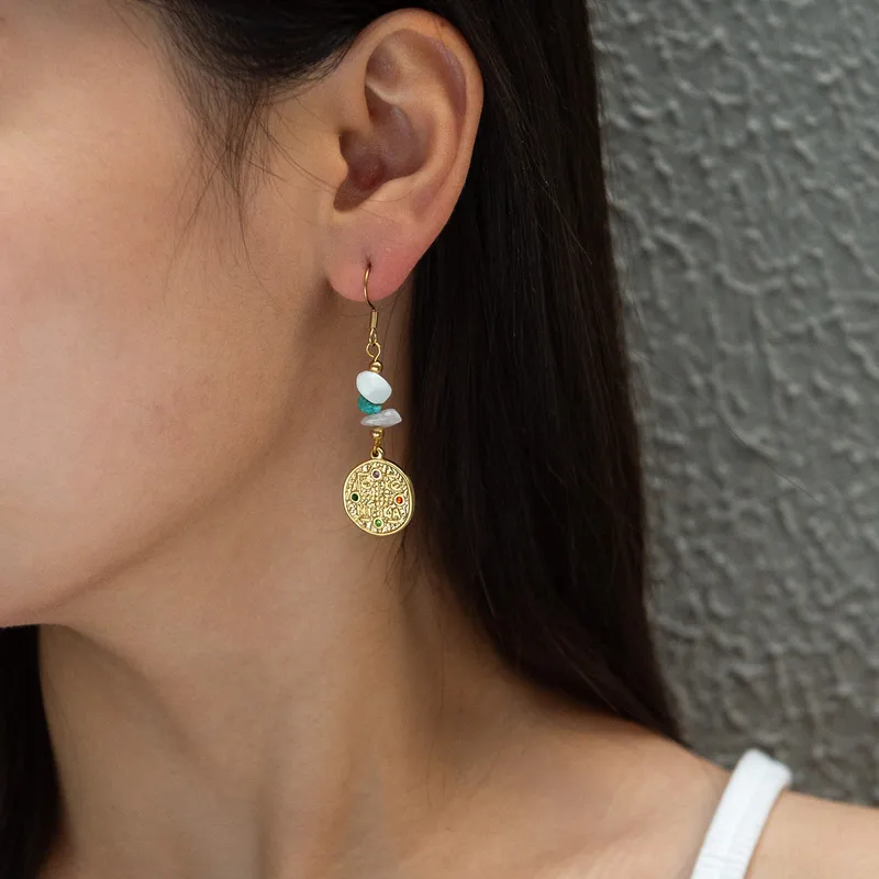 Wholesale Titanium Steel Diamond Earrings For Women Unique Design Stainless Steel Stud Earrings Geometric Rose Gold Plated
