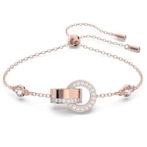 Double buckle rose gold diamond bracelet