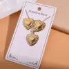 oly-dec018c624a1da4a281984e995d62fa8 Wholesale Electroplating Golden Plated Starfish Red Heart Flower 304 Stainless Steel Casual Elegant Handmade Polishing Plating Jewelry Set