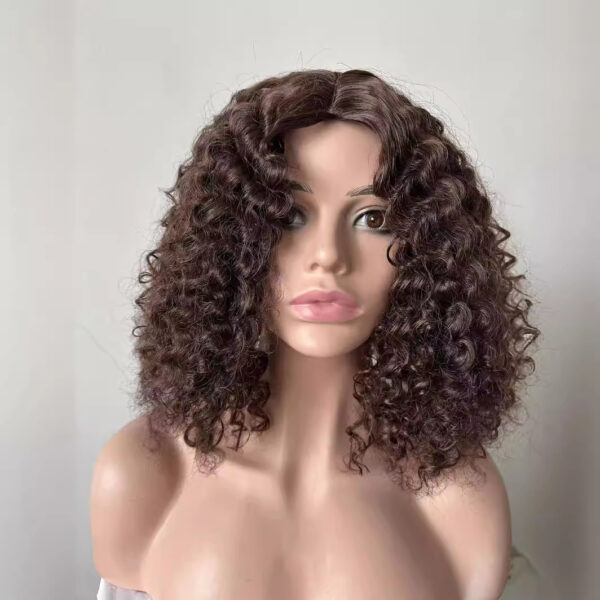 Wholesale women's long bangs explosion head winding tube black spring roll short curly hair full top head cover