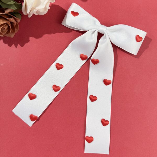 oly-def611486025e824d9d6e64c49acbe0b Wholesale Valentine's Day Red Love Bow Ribbon Hair Clip Sweet Girl Cute Back Head Clip Fashion Hair Accessories